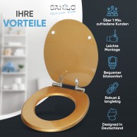 WC-Sitz mit Absenkautomatik Glitzer Gold