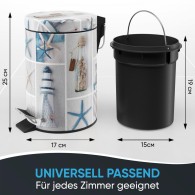 Bathroom Bin Sea Breeze 3 Litres