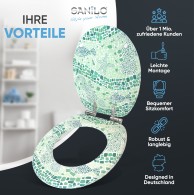 Soft Close Toilet Seat Mosaic World Green