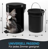 Bathroom Bin Cool Cat 3 Litres