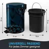 Bathroom Bin Dahlia 3 Litres
