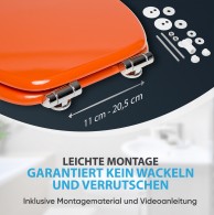 WC-Sitz mit Absenkautomatik Orange