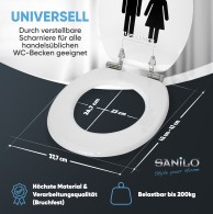 WC-Sitz mit Absenkautomatik Unisex