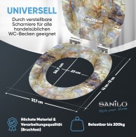Soft Close Toilet Seat Marble Brown