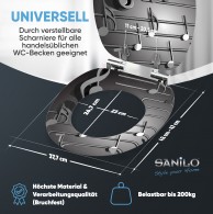 WC-Sitz mit Absenkautomatik Musical Notes