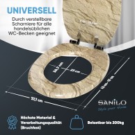 Soft Close Toilet Seat Sand Stone