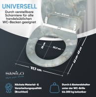 Soft Close Toilet Seat Marble Italia
