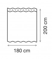 Duschvorhang Tropfen 180 x 200 cm