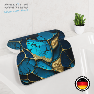 Bath Pillow Marble Cobalt