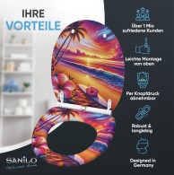 Soft Close Toilet Seat with Quick Release Aloha
