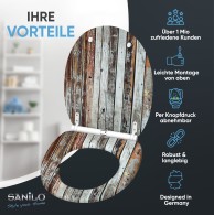 Soft Close Toilet Seat with Quick Release Antique