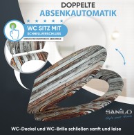 Soft Close Toilet Seat with Quick Release Antique