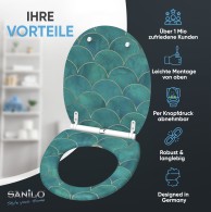Soft Close Toilet Seat with Quick Release Aquarelle