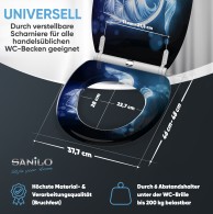 Soft Close Toilet Seat with Quick Release Glow Turtle