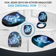 Soft Close Toilet Seat with Quick Release Glow Turtle