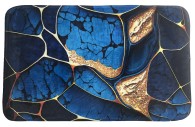 Bath Rug Marble Cobalt 50 x 80 cm