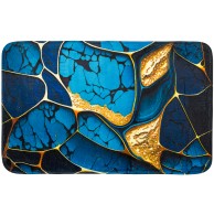 Bath Rug Marble Cobalt 50 x 80 cm