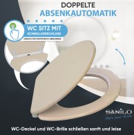 Soft Close Toilet Seat with Quick Release Beige