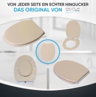 Soft Close Toilet Seat with Quick Release Beige
