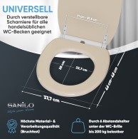 Soft Close Toilet Seat with Quick Release Beige