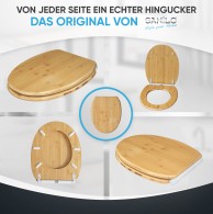 Soft Close Toilet Seat with Quick Release Bamboo