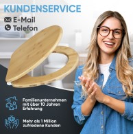 Soft Close Toilet Seat with Quick Release Bamboo