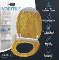 Soft Close Toilet Seat with Quick Release Beer