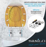 Soft Close Toilet Seat with Quick Release Beer