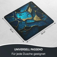 Bath Mat Marble Cobalt 53 x 53 cm