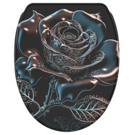Soft Close Toilet Seat with Quick Release Black Rose