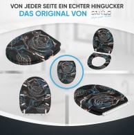 Soft Close Toilet Seat with Quick Release Black Rose