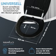 WC-Sitz mit Absenkautomatik Black Wood