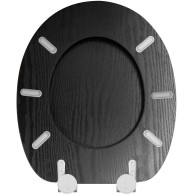 Toilet Seat Black Wood