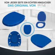 Soft Close Toilet Seat with Quick Release Blue