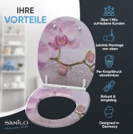 Soft Close Toilet Seat with Quick Release Blooming
