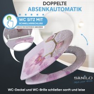 Soft Close Toilet Seat with Quick Release Blooming
