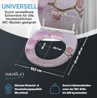 Soft Close Toilet Seat with Quick Release Blooming