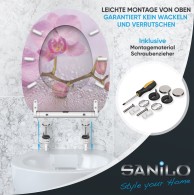 Soft Close Toilet Seat with Quick Release Blooming