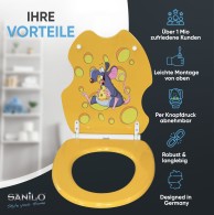 WC-Sitz mit Absenkautomatik Cheesy
