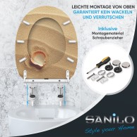 Soft Close Toilet Seat with Quick Release Clam