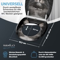 Soft Close Toilet Seat with Quick Release Cool Cat