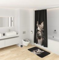 Shower Curtain Cool Cat 180 x 200 cm