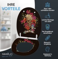 Soft Close Toilet Seat with Quick Release Day of the Dead