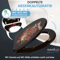 Soft Close Toilet Seat with Quick Release Day of the Dead