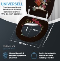 Soft Close Toilet Seat with Quick Release Day of the Dead