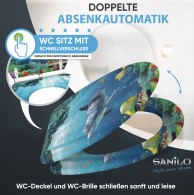 Soft Close Toilet Seat with Quick Release Dolphin