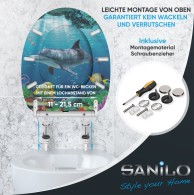 Soft Close Toilet Seat with Quick Release Dolphin