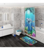 Bath Mat Dolphin 53 x 53 cm