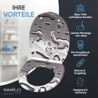 Soft Close Toilet Seat with Quick Release Dewdrop