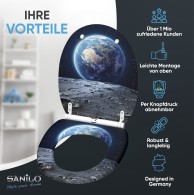 Soft Close Toilet Seat with Quick Release Earth